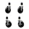 Service Caster 5'' Hard Rubber Wheel Swivel 1-7/8'' Expand Stem Caster Set 2 Brakes, 4PK SCC-EX20S514-HRS-2-TLB-2-178 - alternate 1